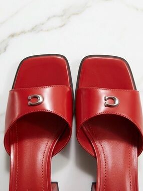 COACH Sculpted C Block Heel Sandal